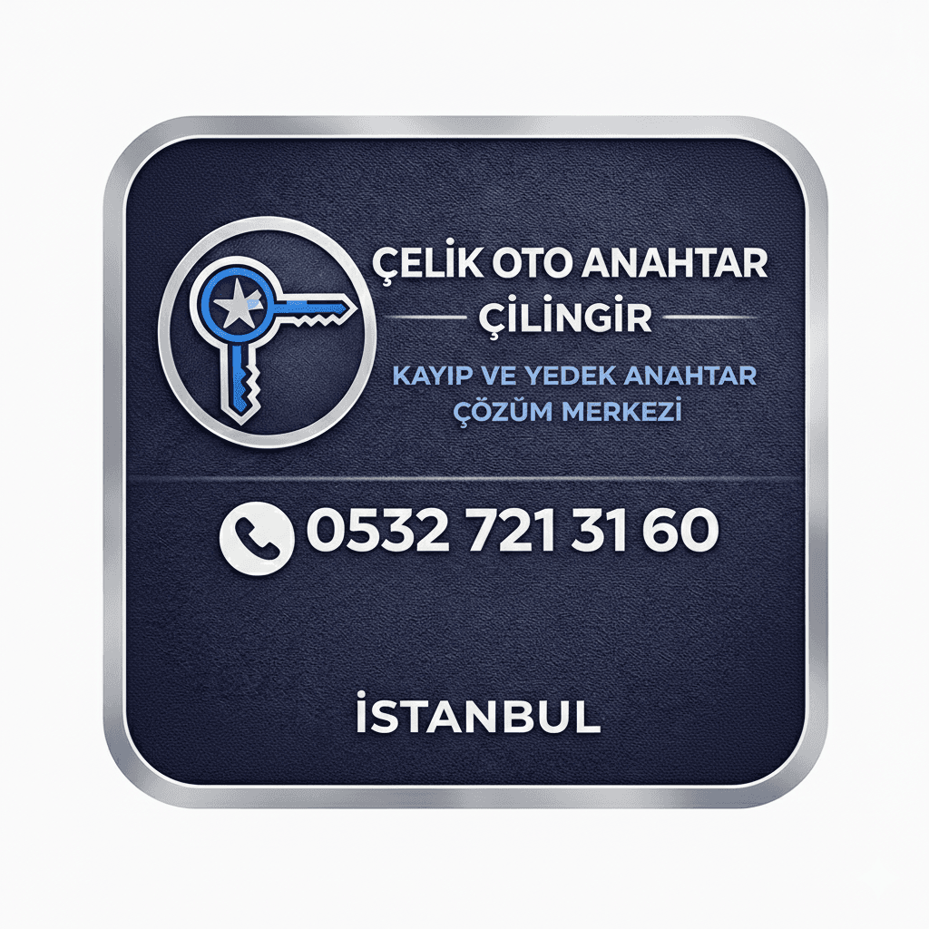 Çelik Anahtar & Çilingir, İstanbul genelinde oto anahtar, oto çilingir ve profesyonel çilingir hizmetleri sunan güvenilir bir anahtarcıdır. Deneyimli ekibimiz ve modern ekipmanlarımız ile araç, ev ve iş yeri kilit sistemlerinde hızlı, hasarsız ve kalıcı çözümler üretmekteyiz.